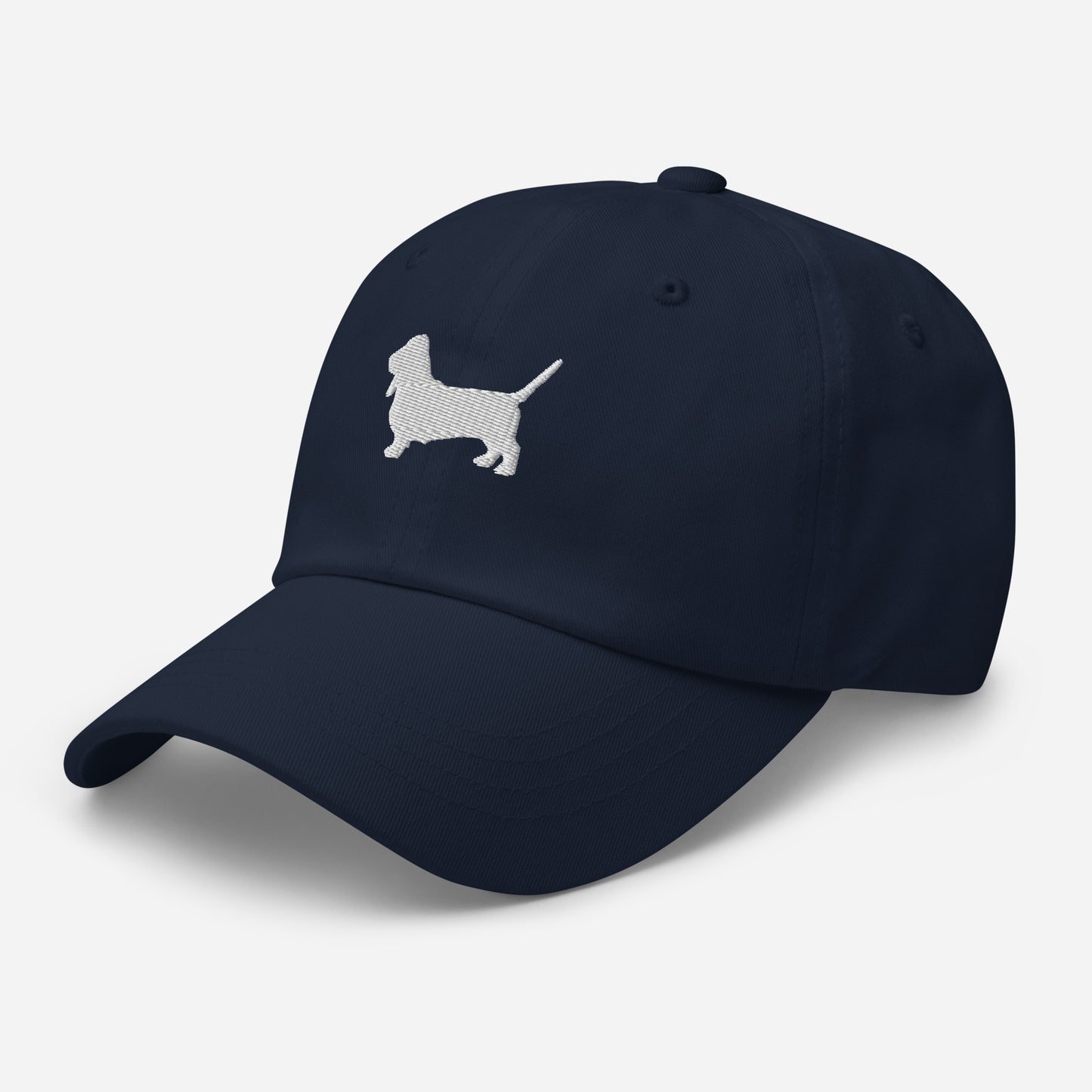 Basset Hound Silhouette Embroidered Hat