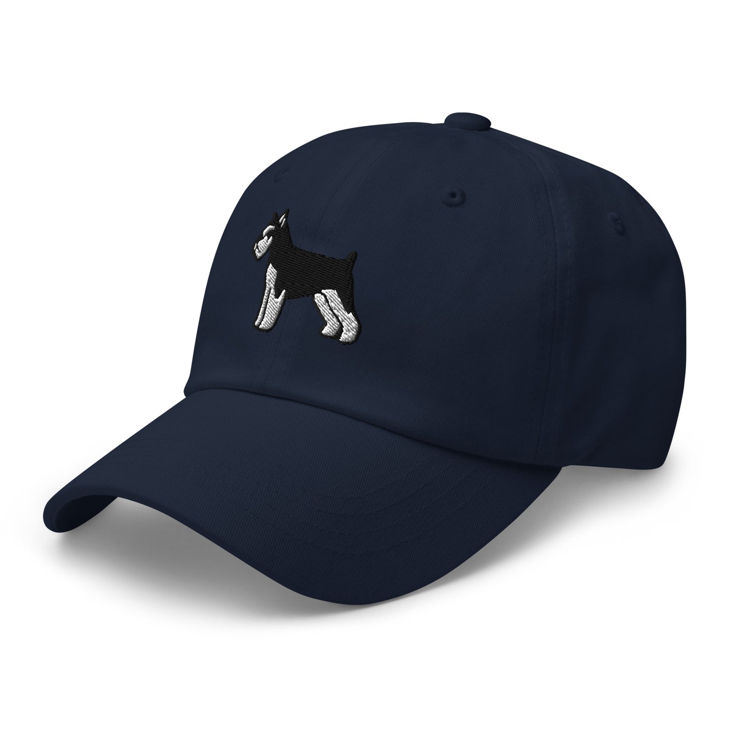 Schnauzer (Black & Silver - Cropped) Embroidered Hat