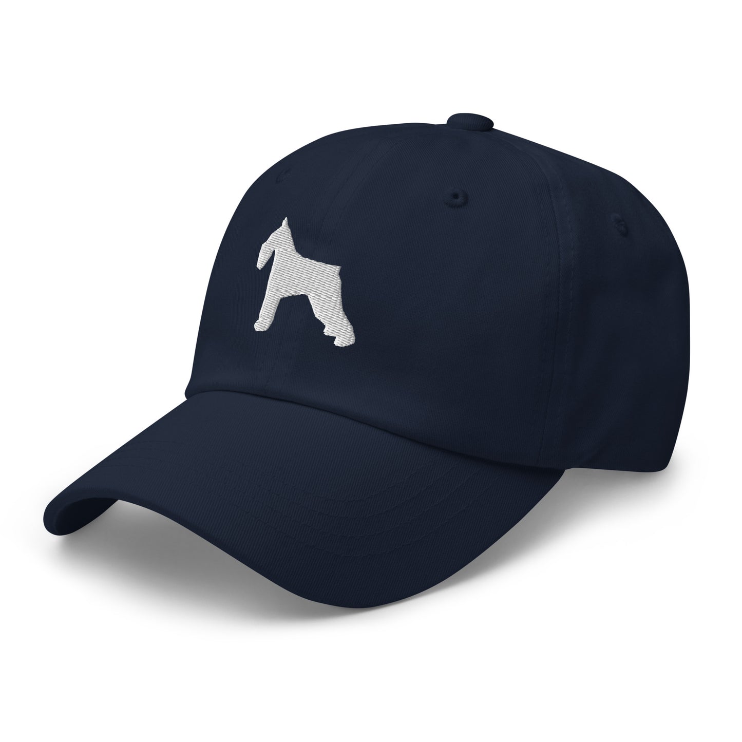 Schnauzer Silhouette (Cropped) Embroidered Hat