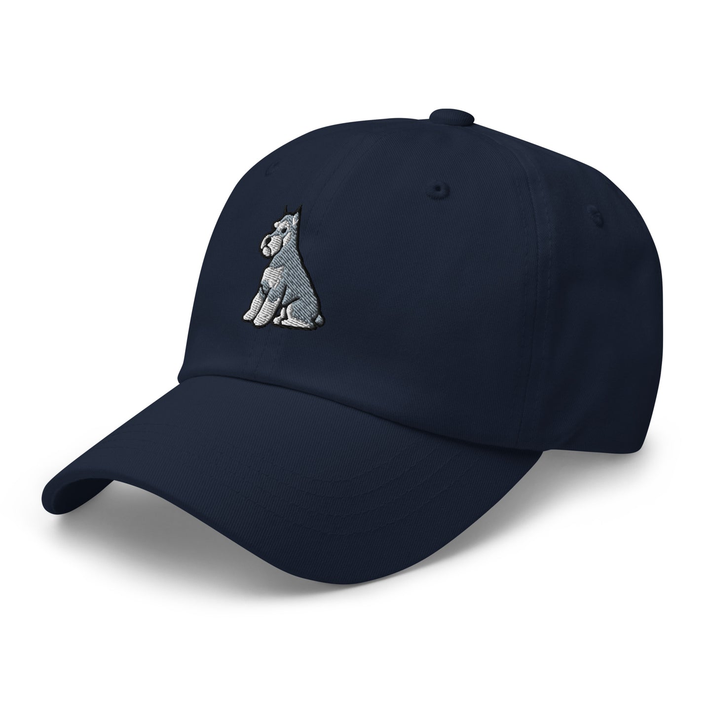 Schnauzer Sit (Salt & Pepper - Cropped) Embroidered Hat