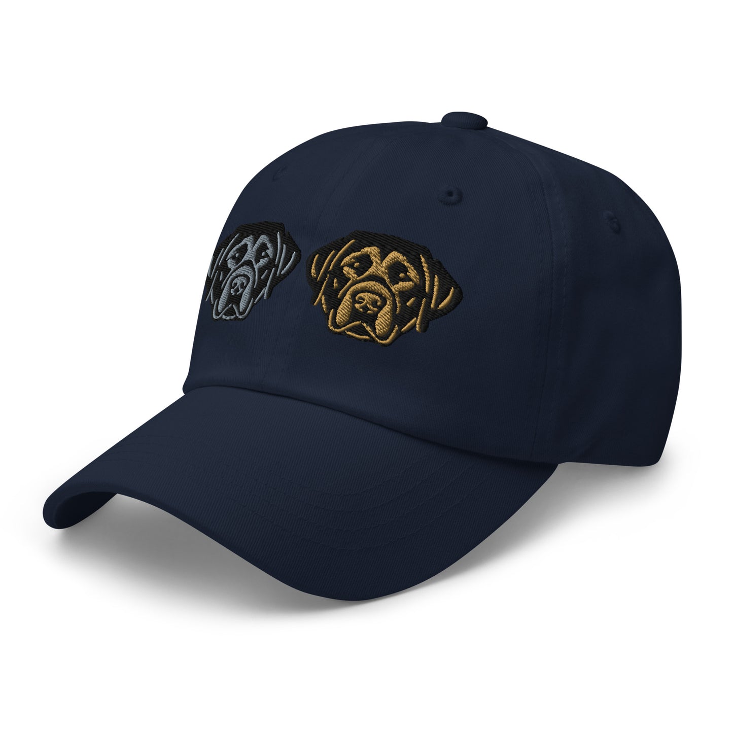 Two Lab Heads (Black & Brown) Embroidered Hat