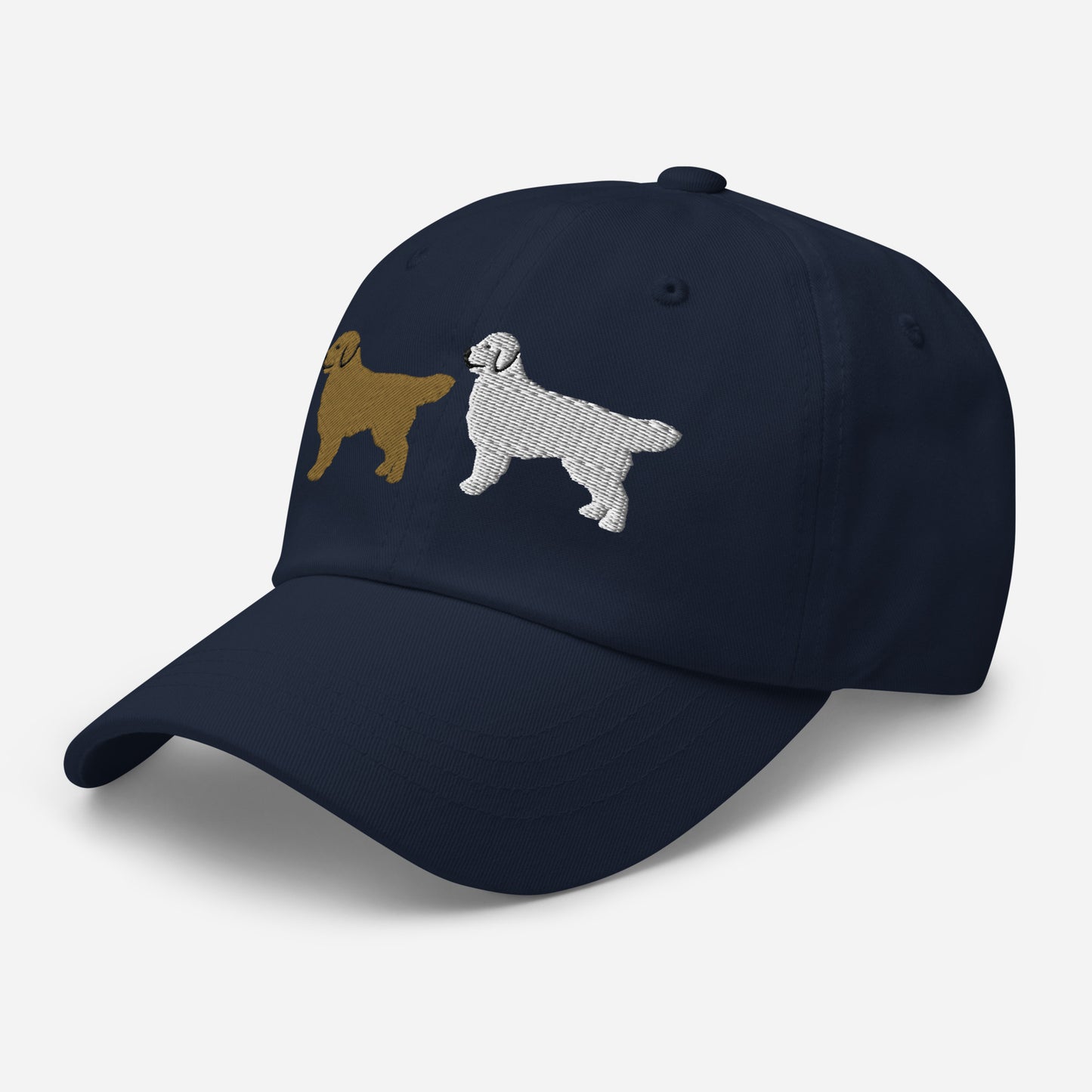 Two Golden Retrievers (Gold + English Cream) Embroidered Hat