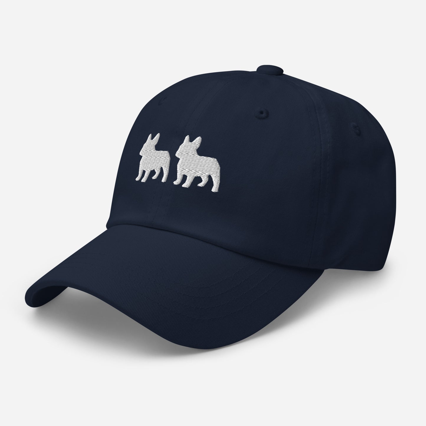 Two Frenchie Silhouettes Embroidered Hat