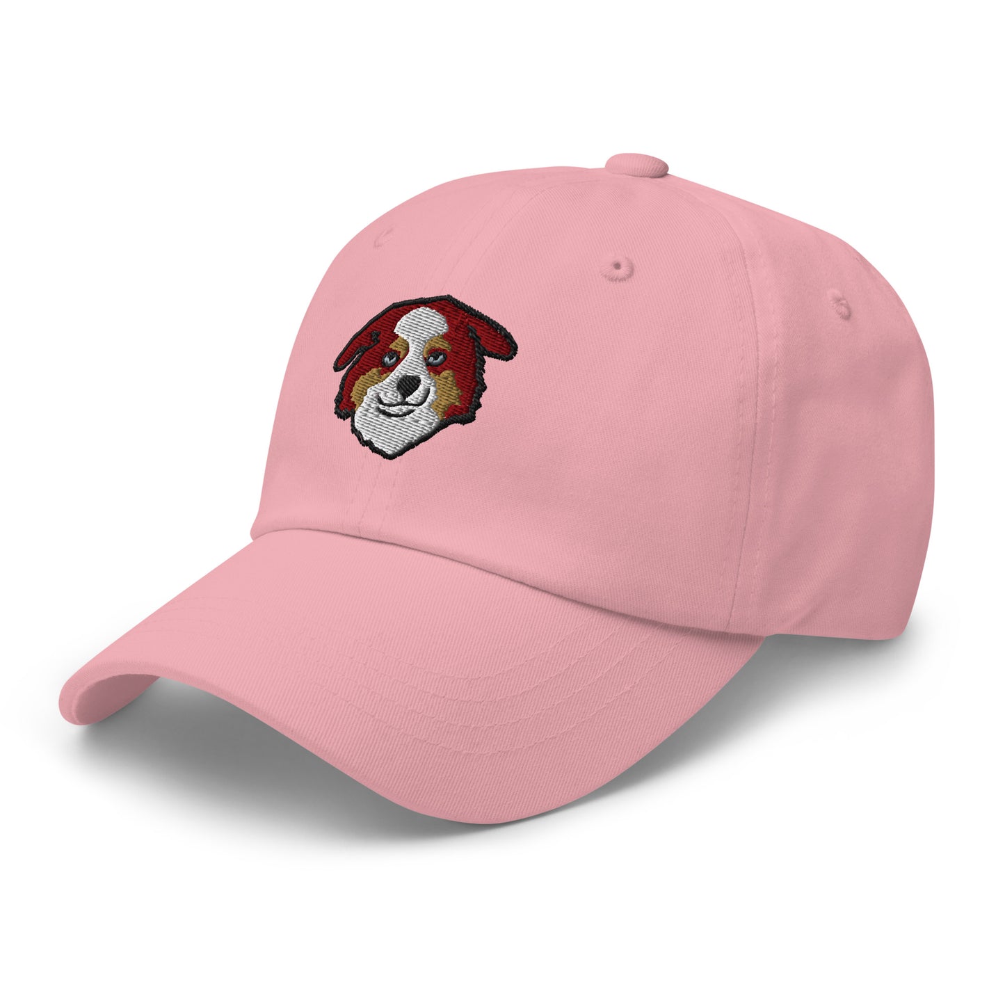 Mini American Shepherd/Mini Aussie Head (Red) Embroidered Hat