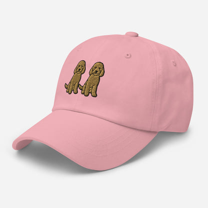 Two Goldendoodles Embroidered Hat