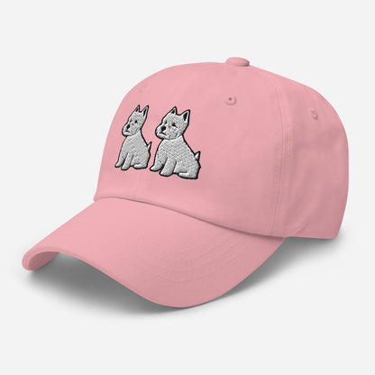 Two Westies Embroidered Hat