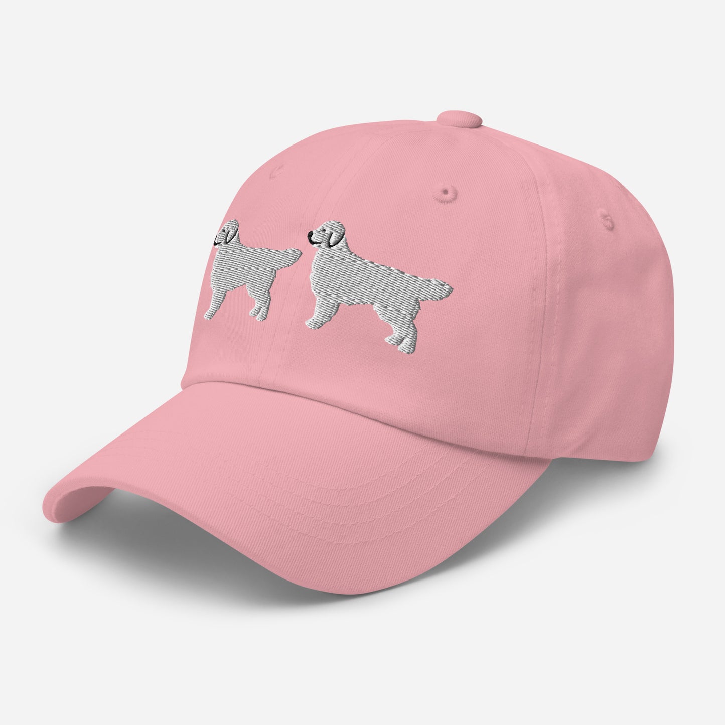 Two Golden Retrievers (English Cream) Embroidered Hat