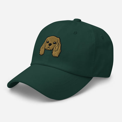 Cavalier King Charles Spaniel Head (Ruby) Embroidered Hat