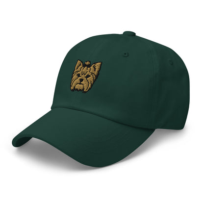 Yorkie Head Embroidered Hat