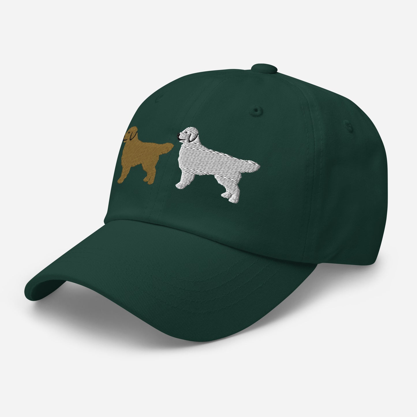 Two Golden Retrievers (Gold + English Cream) Embroidered Hat