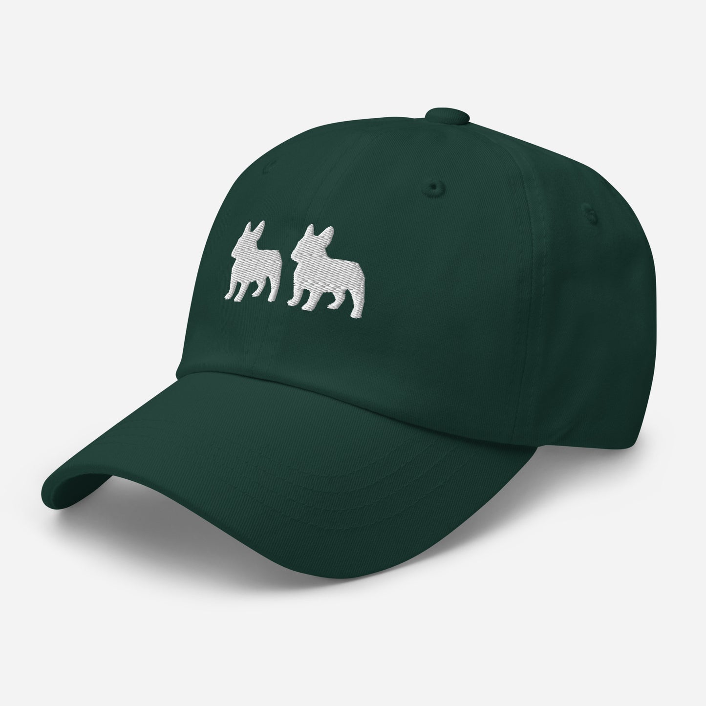 Two Frenchie Silhouettes Embroidered Hat