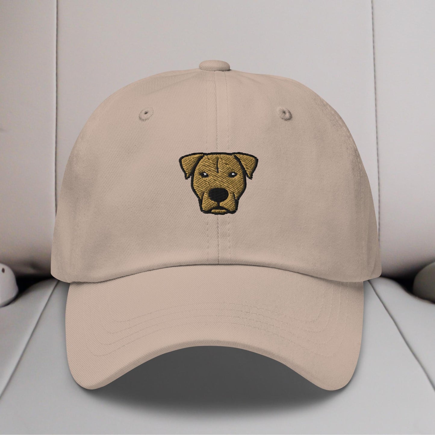 Pittie Head (Tan) Embroidered Hat