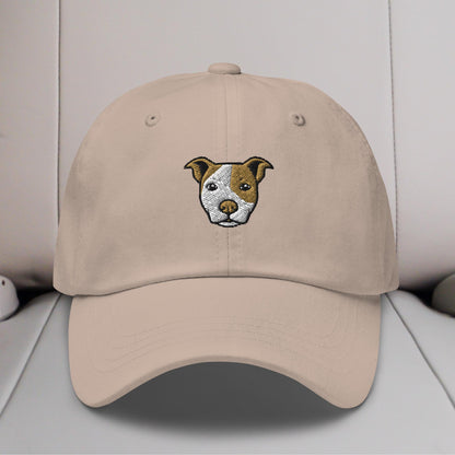 Pittie Head (Tan Eye Patch) Embroidered Hat