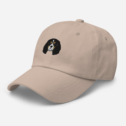 Cavalier King Charles Spaniel Head (Tricolor) Embroidered Hat