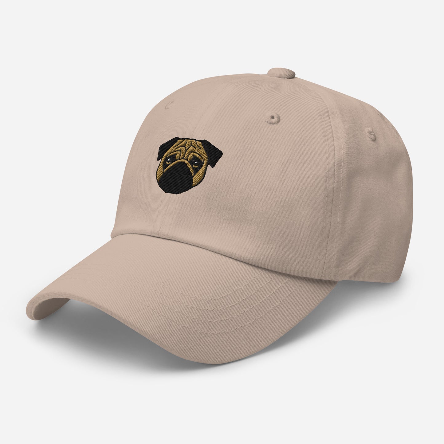 Pug Head Embroidered Hat