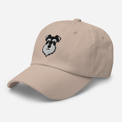 Schnauzer Head (Black & Silver) Embroidered Hat