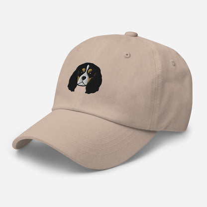 Cavalier King Charles Spaniel Head (Tricolor) Embroidered Hat