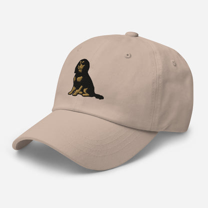 Cavalier King Charles Spaniel Sit (Black & Tan) Embroidered Hat