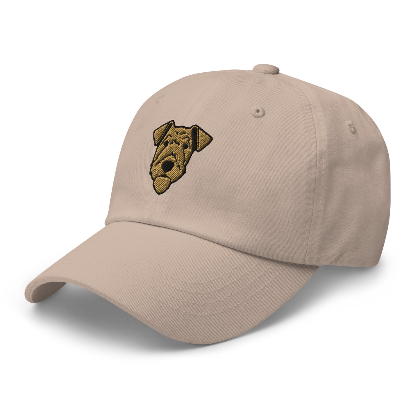 Airedale Terrier Head Embroidered Hat