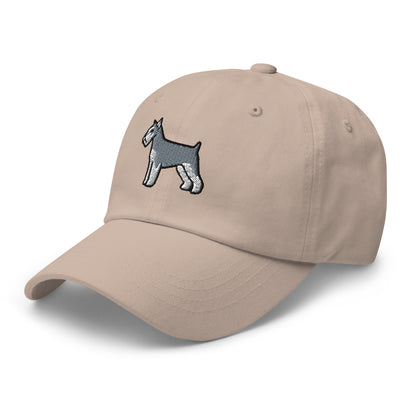 Schnauzer (Salt & Pepper - Cropped) Embroidered Hat