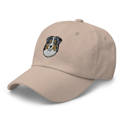 Australian Shepherd Head (Blue Merle) Embroidered Hat
