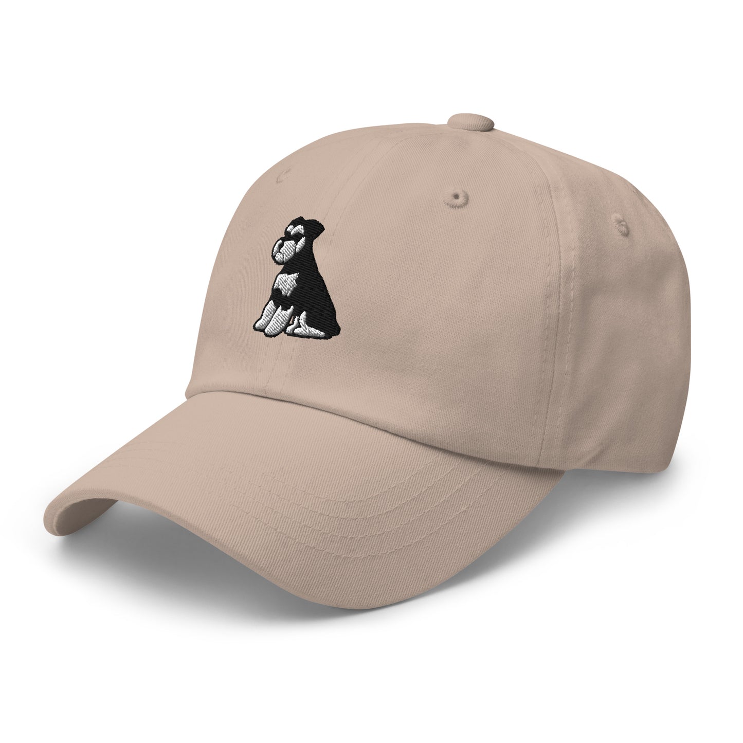 Schnauzer Sit (Black & Silver) Embroidered Hat