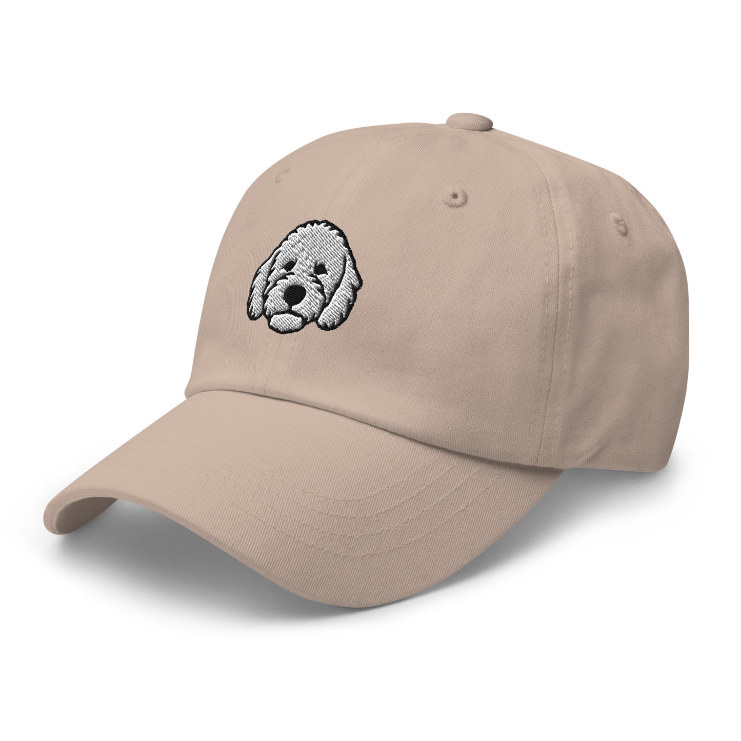 Goldendoodle Head (White) Embroidered Hat