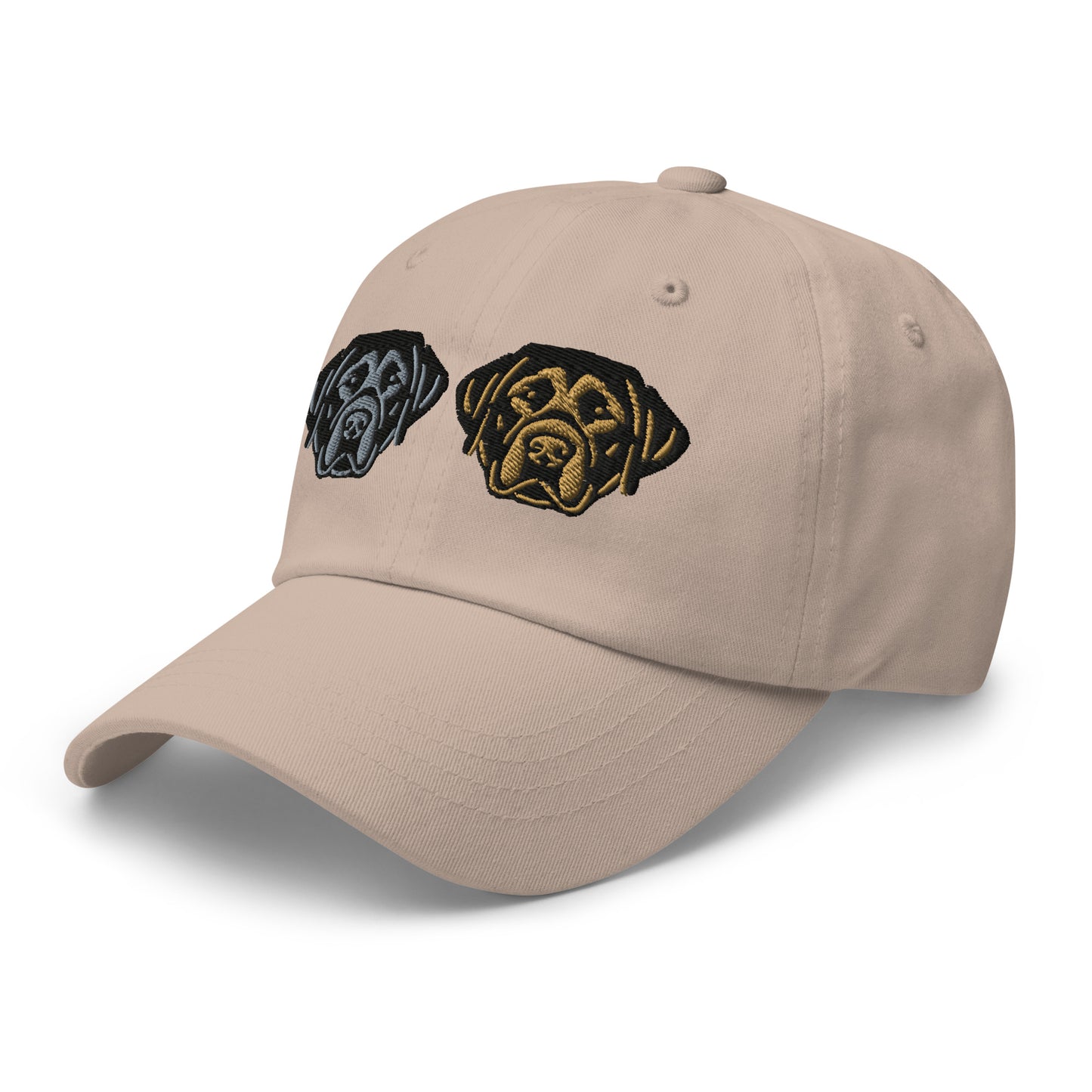 Two Lab Heads (Black & Brown) Embroidered Hat