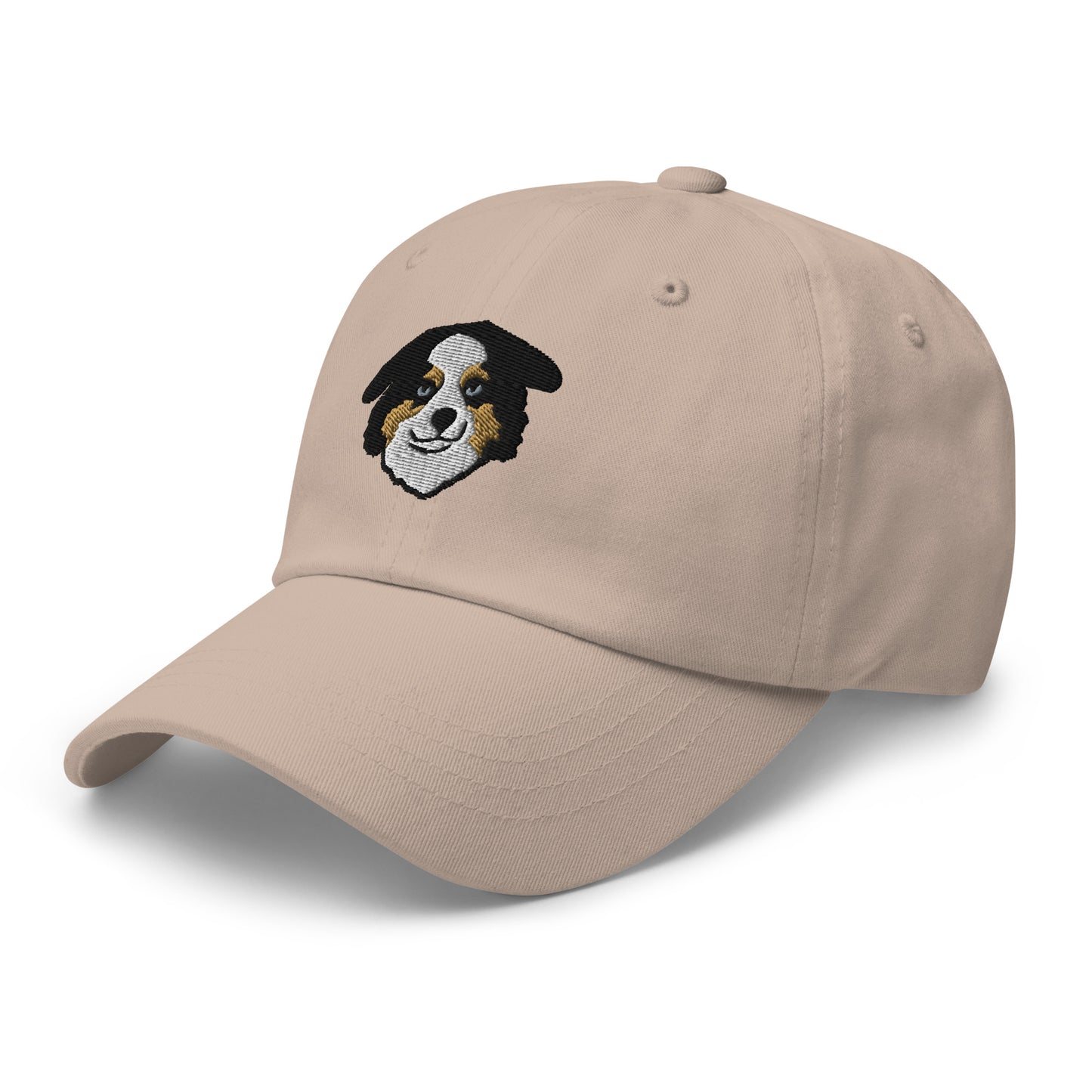 Mini American Shepherd/Mini Aussie Head (Black) Embroidered Hat