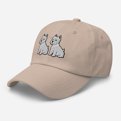Two Westies Embroidered Hat