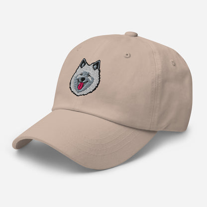 Keeshond Head Embroidered Hat