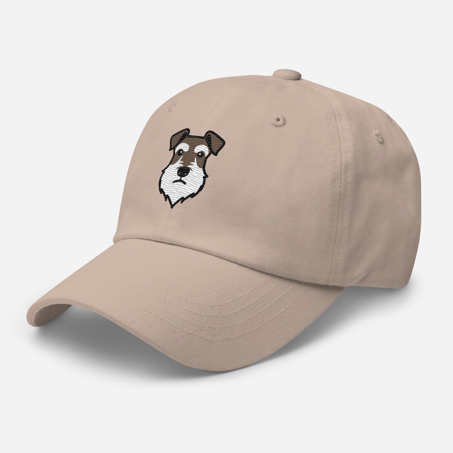 Schnauzer Head (Brown & White) Embroidered Hat