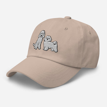 Goldendoodle and Maltese (White) Embroidered Hat