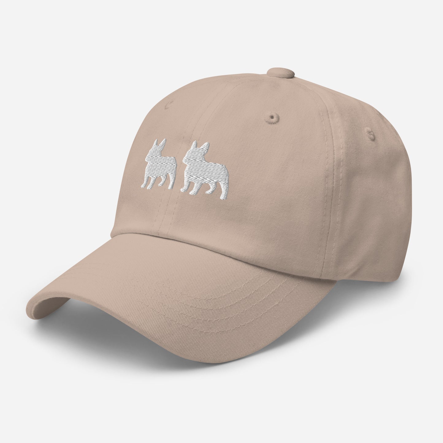 Two Frenchie Silhouettes Embroidered Hat