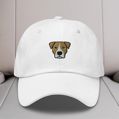 Pittie Head (Tan & White) Embroidered Hat