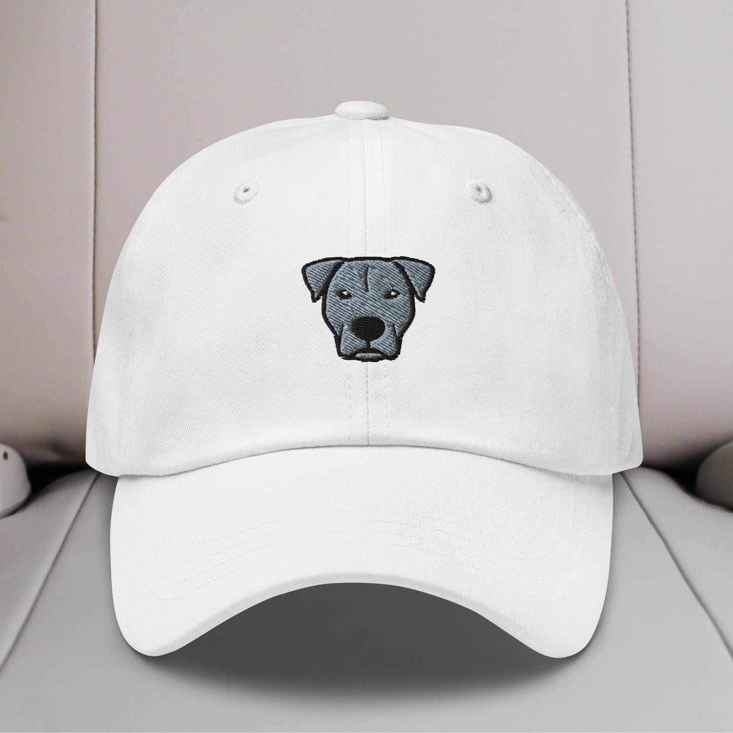 Pittie Head (Gray) Embroidered Hat