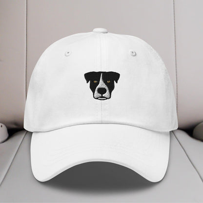 Pittie Head (Black & White) Embroidered Hat