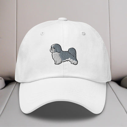 Shih Tzu (Silver & White) Embroidered Hat