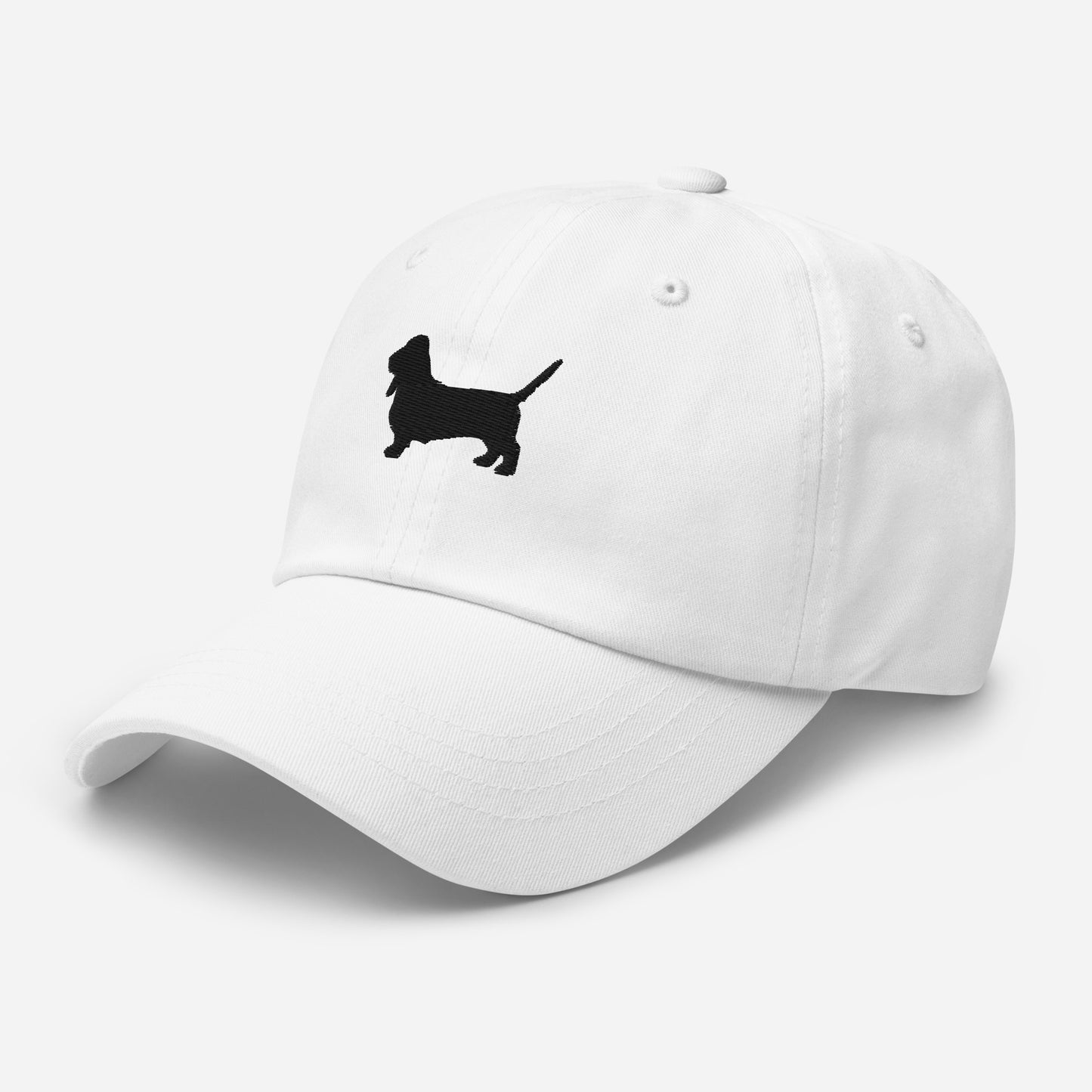 Basset Hound Silhouette Embroidered Hat