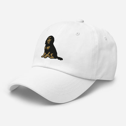 Cavalier King Charles Spaniel Sit (Black & Tan) Embroidered Hat