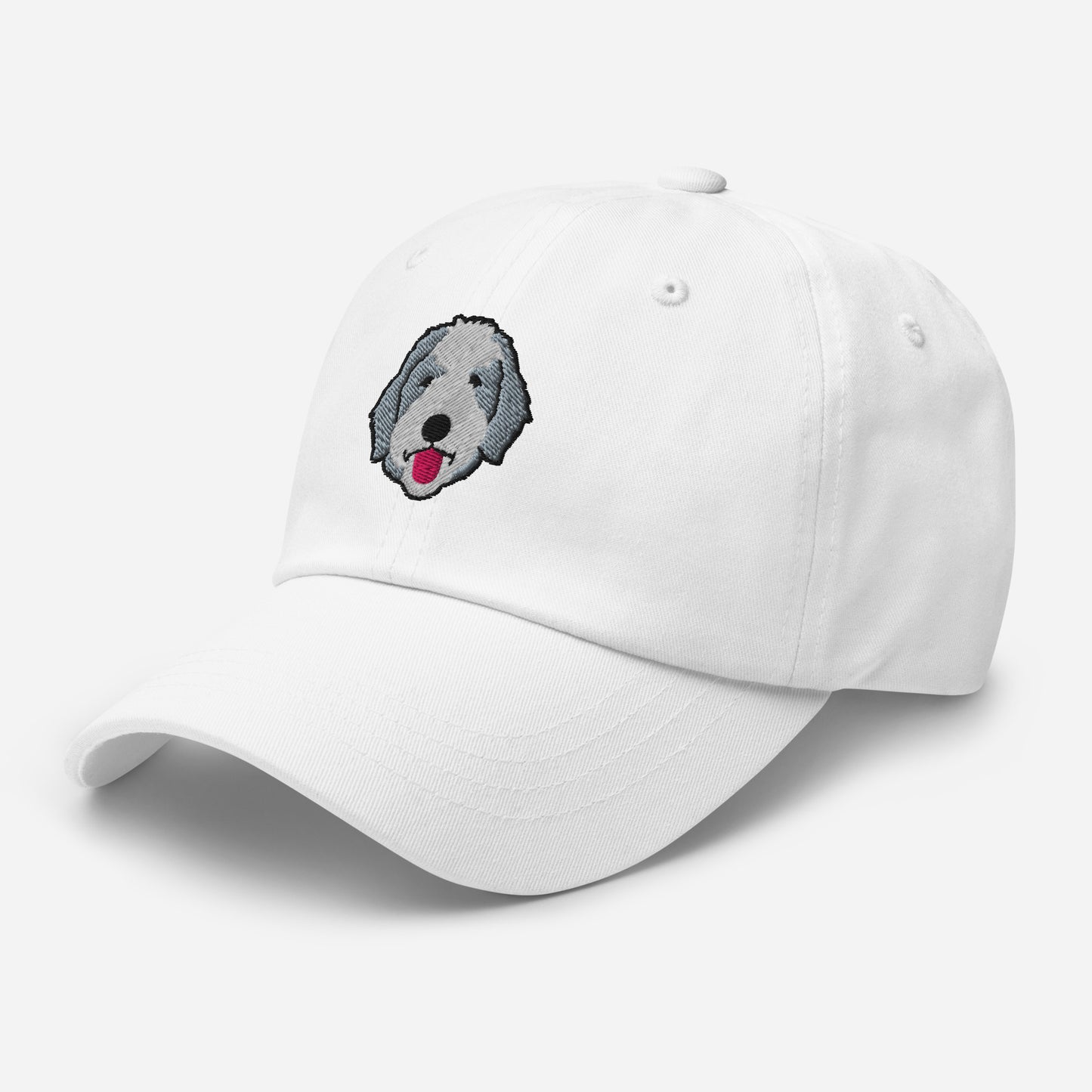 Sheepadoodle Head Embroidered Hat