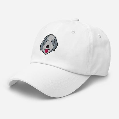 Sheepadoodle Head Embroidered Hat