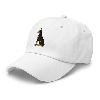 Doberman Sit Embroidered Hat