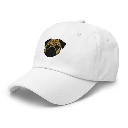 Pug Head Embroidered Hat