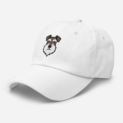 Schnauzer Head (Brown & White) Embroidered Hat