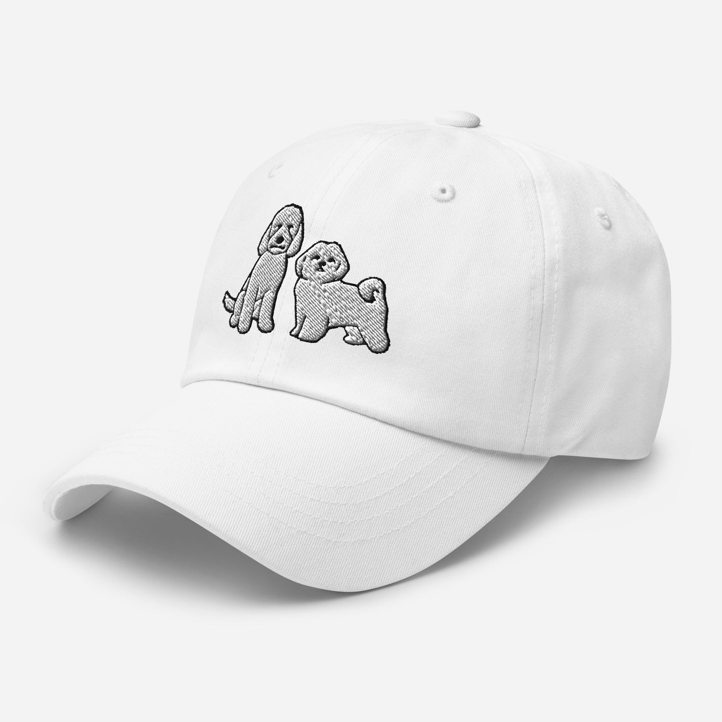 Goldendoodle and Maltese (White) Embroidered Hat