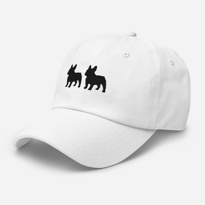 Two Frenchie Silhouettes Embroidered Hat